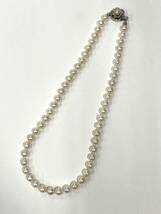 【真珠】アコヤ真珠　6.5mm～7mm　パール ネックレス　留め金具　シルバー　アコヤパール　あこや　未使用 23_画像1
