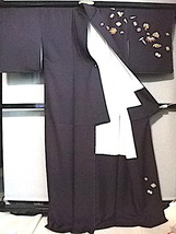 M281) 紫紺宝ずくし訪問着　身丈165　袖丈49　裄65　前巾24　後巾30　未着用_画像4