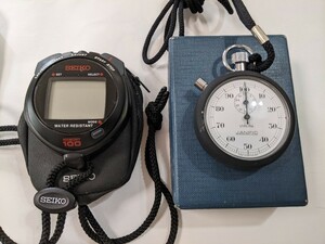 ストップウオッチ　Maruyama製 No.692PD手動巻き稼働品　SEIKO S051-4000 電池切れ品