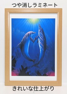 Art hand Auction クリスチャンラッセン(Embracing The Light)新品A4額装 つや消しラミネート加工 プレゼント付き, 美術品, 絵画, その他