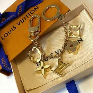 【中古・美品】 LOUIS VUITTON ルイヴィトン バッグチャーム チェーン フルール ドゥ モノグラム　M65111