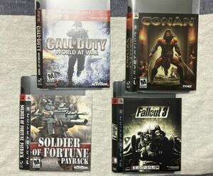 【海外版】fallout3、SOLDIER OF FORTUNE PAYBACK、CONAN、Call of Duty: World at War 4本セット ※いずれも箱無し