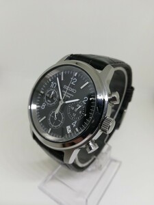 【稼働品】SEIKO セイコー 6T63-00A0 メンズクォーツクロノグラフ腕時計