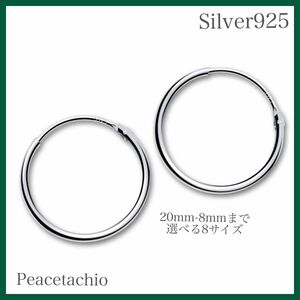 ピアス　シルバー　Silver925　フック　リング　10mm　用収納ケース付