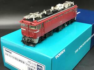 SE1208-09◆TOMIX 国鉄 ED75形 電気機関車 ひさし付き HOゲージ 鉄道模型 HO-110 箱・説明書あり