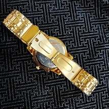 ラグジュアリーメンズ腕時計クォーツ電池式ゴールド　デイト　高品質　金_画像10