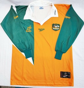 Reebok ラガーシャツ Wallabies ラグビー ユニフォーム Schweppes オーストラリア AUSTRALIA 当時物 コレクション リーボック(122124)