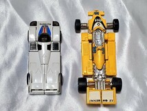 即決旧バンダイ マシンロボ MR-20 ポルシェロボ ＆ MR-32 F1ロボ 変形ロボ ミニカー 2台セット ポルシェ956 PORSCHE elf RENAULT 超合金_画像3