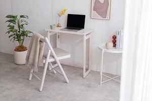 o bargain folding desk & chair set desk desk chair natural tree width 70cm white color 