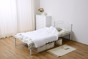  bed pipe bed white color single bed white 