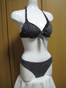  black series camouflage pattern wire bikini swimsuit (11L) skirt set new goods 