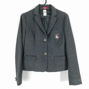 1円 韓国制服 ブレザー 上着 冬物 女子 学生服 ソウルシンチョン中学 グレー 制服 中古 ランクB KU1162