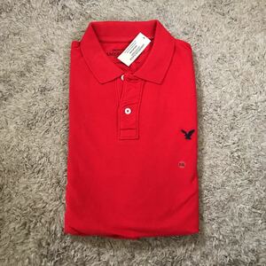 超お値打ち出品 大きめサイズ American Eagle Men's ストレッチ鹿の子 ゴルフポロシャツ USA XXLサイズ レッド 新品タグ付