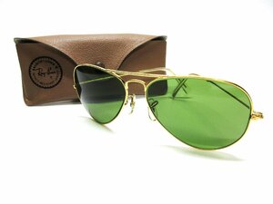 未使用に近い 70's B&L RayBan METAL /ボシュロム レイバン クラシックメタル/#3/グリーン/サングラス/USA/アメリカ/米国製