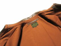 未使用に近い THE REAL McCOY’S ザ リアルマッコイズ TYPE A-2 レザーフライトジャケット/38/RAW UMBER/ROUGH WEAR CO./実名復刻/MJ7101_画像3