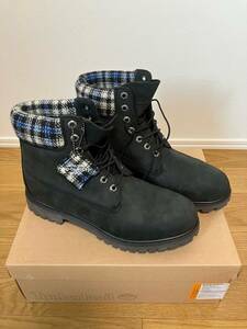 新品正規品 ティンバーランド Timberland 定番人気モデル 廃盤品 6インチブーツ 10in 28㎝ WOOLRICH JET ブラック 黒 33562