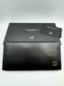 極美品　ダンヒル　長財布　ブラック　小銭入れ付き　レザー　メンズ　二つ折り財布　カードケース　コインケース