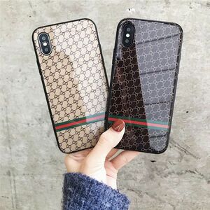 iPhoneX/XSケース ベージュ ガラス製 スマホケース ２色 アイフォン iPhone7/8/SE2/SE3/XR ケース カバー