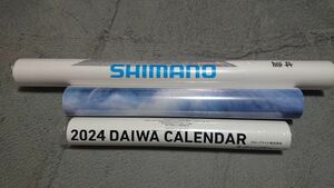 ボイド管梱包発送 2024年 ダイワ シマノ がまかつ カレンダー 3種セット ⑥ 令和6年 魚拓 暦 3個セット 3セット SHIMANO daiwa gamakatsu 