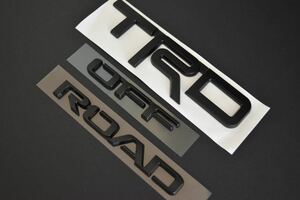 TRD OFFROAD TRDエンブレム　マットブラック 両面テープ付き RAV4 ハイエース ハイラックス FJクルーザー ランドクルーザープラド