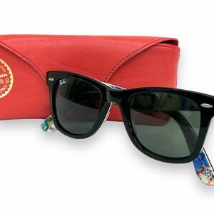 美品 Ray-Ban レイバン サングラス 眼鏡 アイウェア ファッション ウェイファーラー Wayfarer ウェリントン RB2140 RARE PRINTS NYC