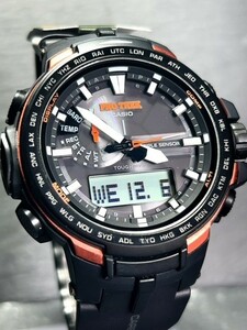 新品 海外モデル CASIO PRO TREK カシオ プロトレック PRW-6100Y-1 腕時計 タフソーラー 電波時計 アナデジ 多機能 カレンダー メンズ