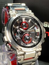 超美品 CASIO カシオ G-SHOCK ジーショック MTG 腕時計 電波ソーラー腕時計 無垢バンド、レイヤーコンポジットバンド MTG-B1000D-1AJF_画像2