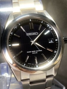 新品 SEIKO セイコー BRIGHTZ ブライツ ソーラー電波腕時計 電波ソーラー 腕時計 ブラック ビジネスウォッチ サファイアガラス SAGZ083