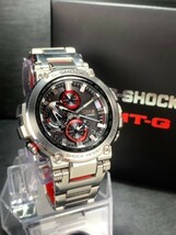 超美品 CASIO カシオ G-SHOCK ジーショック MTG 腕時計 電波ソーラー腕時計 無垢バンド、レイヤーコンポジットバンド MTG-B1000D-1AJF_画像3