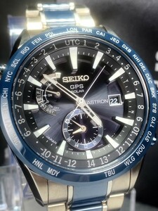 超美品 セイコー SEIKO アストロン ASTRON メンズ GPS ソーラー 腕時計 チタン セラミック ブラック文字盤 7Xシリーズ SBXA019 7X52-0AF0