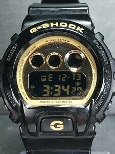 CASIO カシオ G-SHOCK ジーショック DW-6900CB メンズ 腕時計 デジタル ゴールド文字盤 ブラック ラバーベルト 電池交換済み 動作確認済み