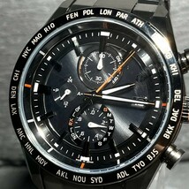 超美品 CITIZEN ATTESA シチズン アテッサ アクトライン エコドライブ Eco-Drive ACT Line AT8185-62E 電波ソーラー 腕時計 ブラックチタン_画像3