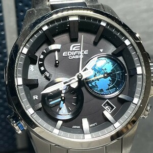 美品 CASIO EDIFICE カシオ エディフィス EQB-600D-1A2JF Bluetooth SMART 対応モデル TIME TRAVELLER タイムトラベラー 腕時計 ソーラー