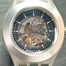 SWATCH IRONY スウォッチ アイロニー Diaphane automatic AG2001 腕時計 自動巻き スケルトン レザーベルト 21石 ラウンド 動作確認済み_画像2