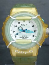 CASIO カシオ Baby-G ベビージー BG-11 アナログ 腕時計 クォーツ イエロー＆ライムグリーン ラバーベルト 新品電池交換済み 動作確認済み_画像1