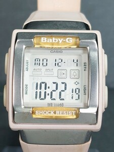 CASIO カシオ Baby-G ベビージー BG-180 デジタル 腕時計 ピンク ホワイト文字盤 ラバーベルト ステンレス 新品電池交換済み 動作確認済み