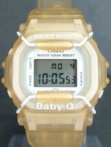 CASIO カシオ Baby-G ベビージー BG-360 デジタル 腕時計 スケルトン イエロー ホワイト文字盤 ステンレス 新品電池交換済み 動作確認済み_画像1
