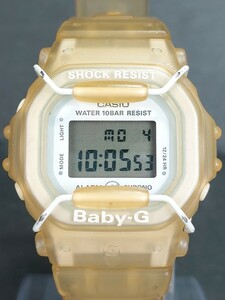 CASIO カシオ Baby-G ベビージー BG-360 デジタル 腕時計 スケルトン イエロー ホワイト文字盤 ステンレス 新品電池交換済み 動作確認済み