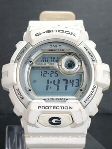 CASIO カシオ G-SHOCK ジーショック G-8900A-7 メンズ 多機能 腕時計 デジタル ホワイト ラバーベルト ステンレススチール 動作確認済み