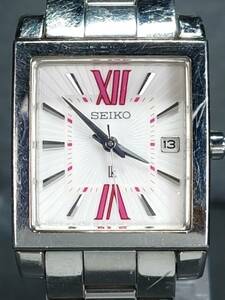 SEIKO セイコー LK LUKIA ルキア 7N82-0FK0 アナログ 腕時計 3針 カレンダー ホワイト文字盤 メタルベルト 新品電池交換済み 動作確認済み
