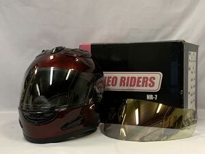 中古良品 NEO RIDERS NR-7 2017年製 フルフェイスヘルメット Lサイズ(59-60) ミラーシールド(クリアタイプ)付属 [12-05] 105/952K