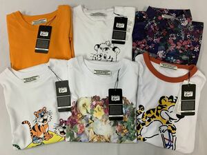 OnitsukaTiger オニツカタイガー 6枚セット Tシャツ4枚 長袖Tシャツ1枚 長袖シャツ1枚 未使用 [1-5] 115/604A