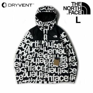 1円～!売切!【正規新品】THE NORTH FACE ANTORA JACKET マウンテンジャケット US限定 防水 高機能 アウトドア(L)黒 白 総柄 180915-55