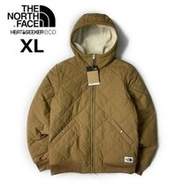 1円～!売切!【正規新品】THE NORTH FACE CUCHILLO FZ HOODIE キルティングジャケット シェルパフリース US限定 ボア(XL)ベージュ 181024-70_画像2