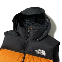 1円～!売切!【正規新品】THE NORTH FACE 1996 RETRO NUPTSE VEST ダウンベスト ヌプシ US限定 RDS認証 700(XL)オレンジ 黒 190122-110_画像7