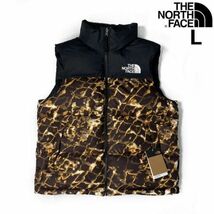 1円～!売切!【正規新品】THE NORTH FACE◆1996 RETRO NUPTSE VEST ダウンベスト ヌプシ US限定 2023最新 パッカブル(L)茶 総柄 190122-115_画像1