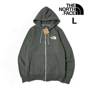 1円～!売切!【正規新品】THE NORTH FACE HALF DOME FULLZIP フルジップ パーカー US限定 男女兼用 裏起毛 ハーフドーム(L)グレー 181130-33