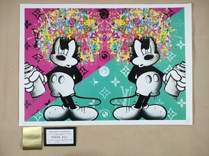 #038 DEATH NYC 世界限定ポスター 現代アート ポップアート ミッキーマウス バンクシー ディズニー ウォーホル スプレー ヴィトン