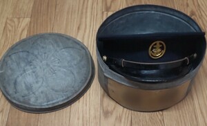  大日本帝国海軍 下士官 軍帽 ブリキ缶 桜 