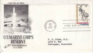 【ＦＤＣ】アメリカ海兵隊予備軍５０年（４）（１９６６年）（アメリカ）実逓　t4074